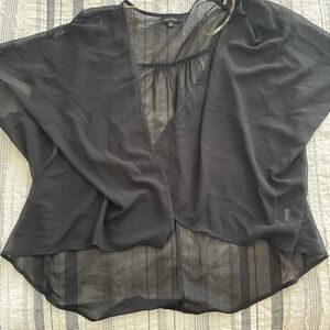 Miss Avenue Black Sheer Blouse